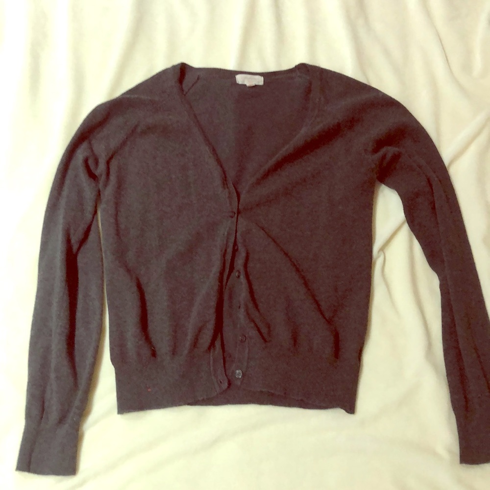 Grey Button Down Cardigan. Size Large